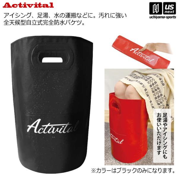 アクティバイタル アイシング 足湯 水汲み たためる布バケツ リカバリーバッグ ブラック 9605 ...