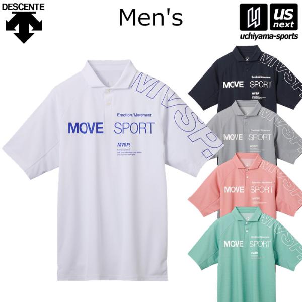 デサント ムーブスポーツ メンズ SUNSCREENミニ鹿の子 ラグランスリーブポロシャツ 2025...