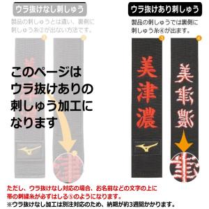柔道衣 刺繍加工 裏抜けあり(帯のみ) ※1文...の詳細画像2