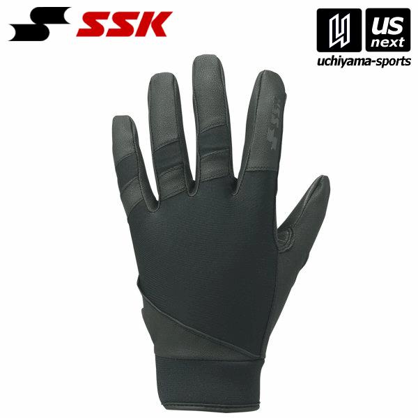 エスエスケイ 野球 バッティング手袋 守備用手袋 BG1004S (90)ブラック 2025年継続モ...