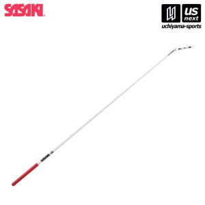 ササキ 新体操 グラススティック W×R ホワイト×レッド M-700G-F (取り寄せ)(自社)(メール便不可)