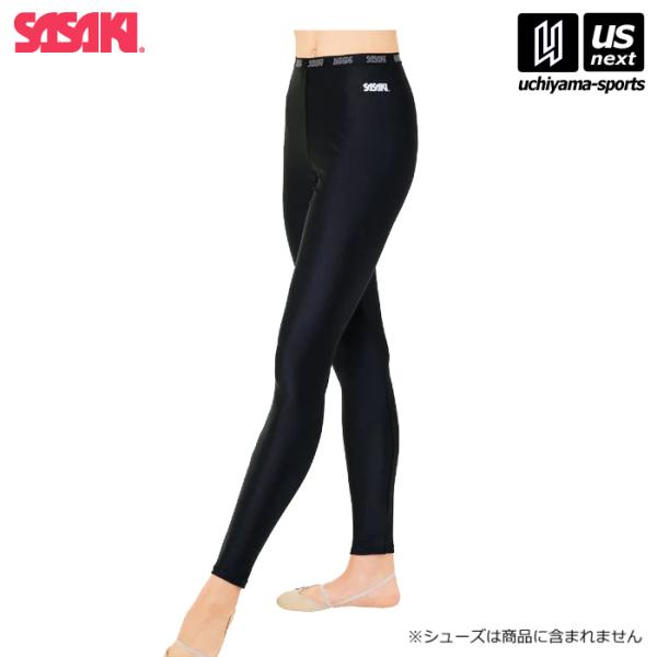 ササキ 新体操 ロングスパッツ ブラック SG-1345L [M便 1/1](取り寄せ)(自社)
