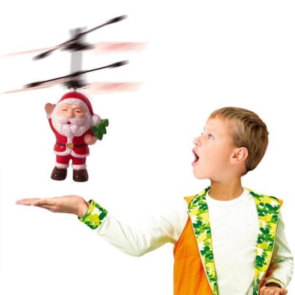 クリスマス フライング サンタクロースドローン おもちゃ 赤外線センサー ヘリコプター 子供 おもち...