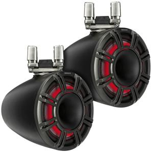 KMTC114 (44KMTC114) Charcoal (黒色) 28cm Max.600W 最新型LED付マリーンタワーシステム キッカー Kicker｜usa-audio