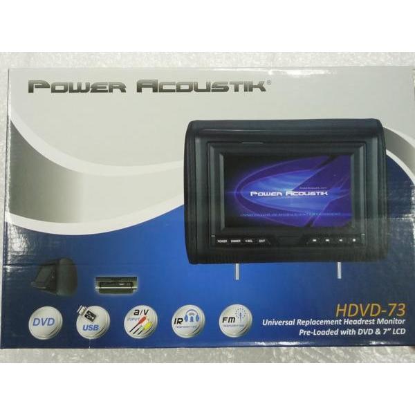 Power Acoustik HDVD-73GRDK 7インチ ヘッドレストDVD ■USA Aud...