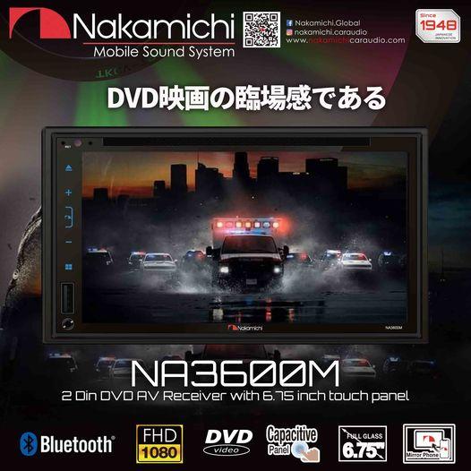 Nakamichi NA3600M 6.75インチ画面 Android ミラーリンク Bluetoo...