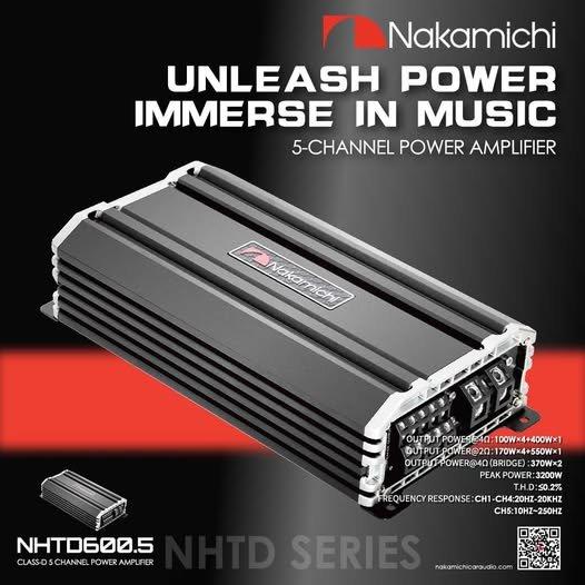 NHTD600.5 NHTDシリーズ 5ch パワーアンプ●超小型●Class D Max.3200...