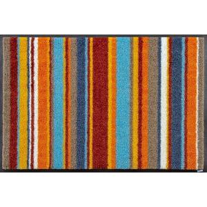 洗えるおしゃれなデザインマット「Stripes burnt orange」｜usagi-shop-2