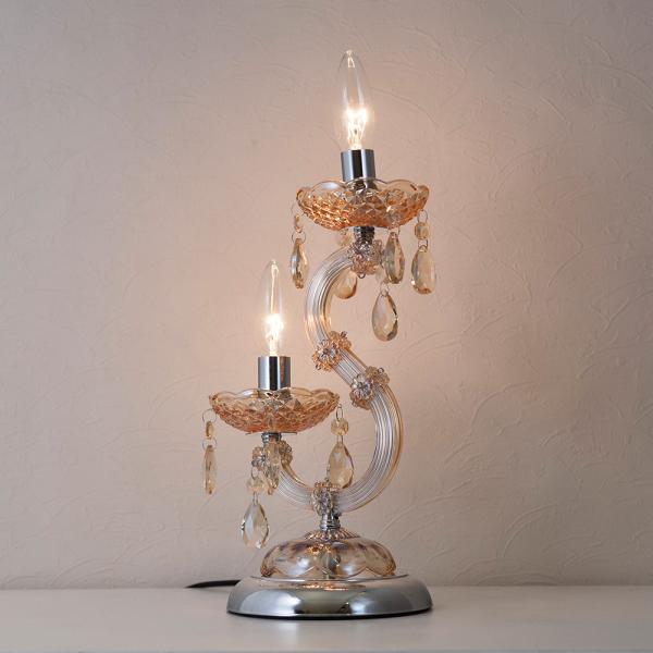 テーブルランプ 北欧 おしゃれ 照明器具 ガラス シェード 2灯 テーブルライト 置き型照明 コンセ...