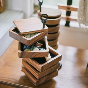 木製ボックス 箱 収納 アンティーク風 木箱 取っ手付き オープンタイプ