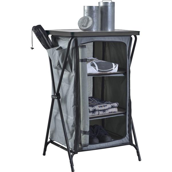 キャブネット 3段 折り畳み 棚 収納棚 折りたたみ スリム コンパクト 天板 テーブル サイドテー...