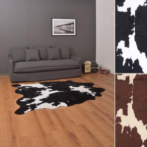 ラグ 160×220cm ラグマット カウ柄ラグ ブラウン ポリエステル製 牛柄