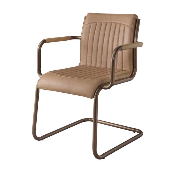 ダイニングチェア 椅子 ひじ掛け 肘付き リビング スチール 脚 ソフトレザー 合皮 北欧 スタイリ...