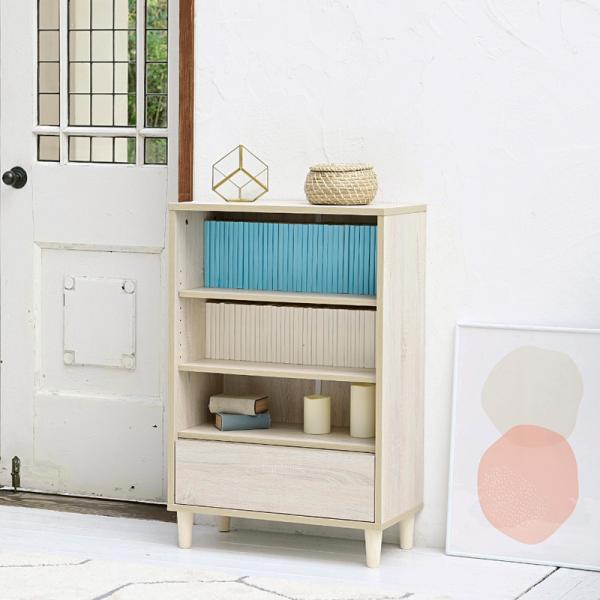 カウンター下収納 オープンラック 引き出し 3段 4段 キャビネット チェスト リビング ダイニング...