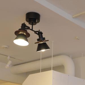 シーリングライト 2灯 おしゃれ 北欧 スポットライト デザイナーズ シーリング ライト 天井照明 白 ホワイト 黒 ブラック ランプ スタイリッシュ カフェ風｜usagi-shop