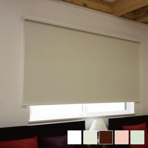 ロールスクリーン 45×135cm 遮光1級 ボックスカバー付き 光漏れ防止