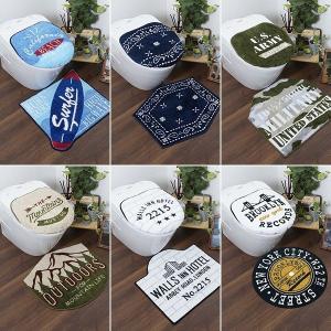 トイレマットセット 2点 洗浄便座用 特殊 おしゃれ トイレフタカバー