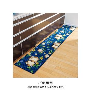 キッチンマット 65×240cm フクロウ 梟...の詳細画像1