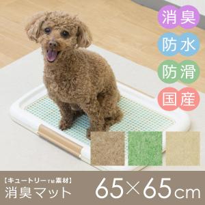 消臭マット 65×65cm イヌ用 ペット 犬 防臭 消臭 防水 滑り止め 滑らない 日本製 ペット用マット シート おしっこ臭 尿 エサ 餌場 ケージ下 玄関 廊下 リビング｜usagi-shop