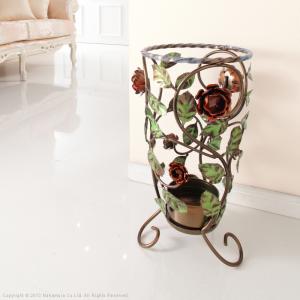 傘立て 傘たて 陶器 装飾 ぶどう ブドウ 葡萄 柄 デザイン おしゃれ