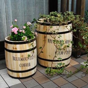 【引き取り限定】 ブルーマウンテン コーヒー木樽 蓋付き インテリア コーヒー 木樽 ガーデニング ブルーマウンテン」だけが、木の樽でやってきます。 | 土居珈琲