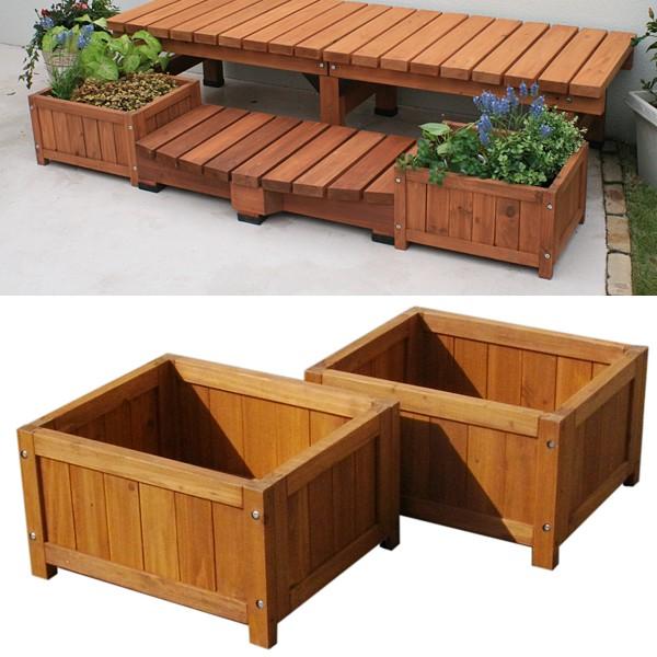 木製プランター プランターカバー 鉢 植木鉢 プランター 木製 庭 ベランダ マンション おしゃれ ...