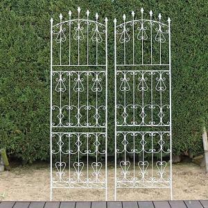 アイアンフェンス ガーデニング 庭 自立式 ホワイト おしゃれ