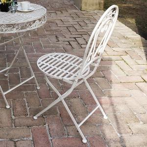 ガーデンテーブル ガーデンチェア 3点セット 椅子 白 ホワイト