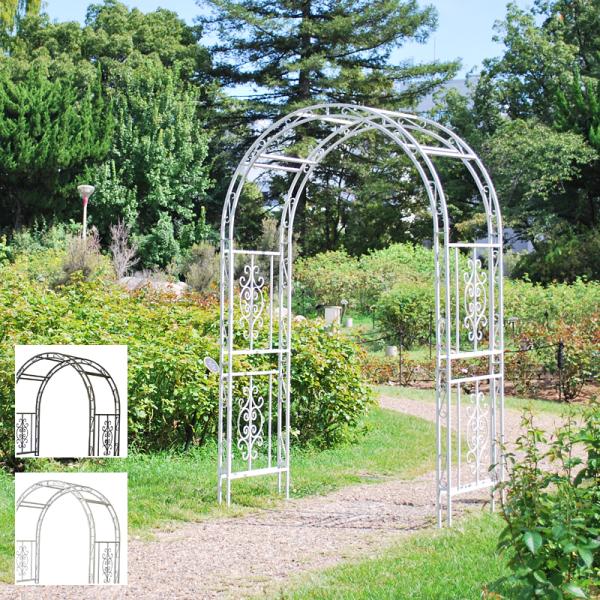 ガーデンアーチ 門 園芸 庭 ゲート アイアン フェンス 鉄 おしゃれ 北欧 花壇 支柱 ガーデニン...