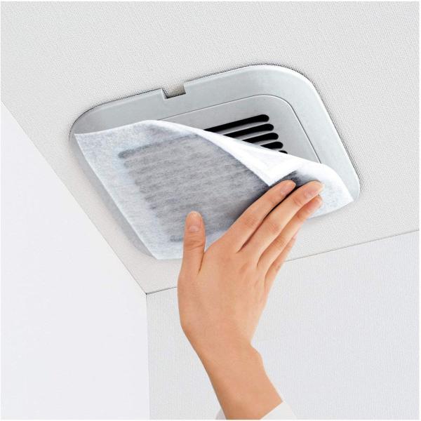 換気扇カバー 15cm フィルター ホコリ取り ほこり 埃 花粉 防カビ 抗菌 トイレ 風呂場 脱衣...