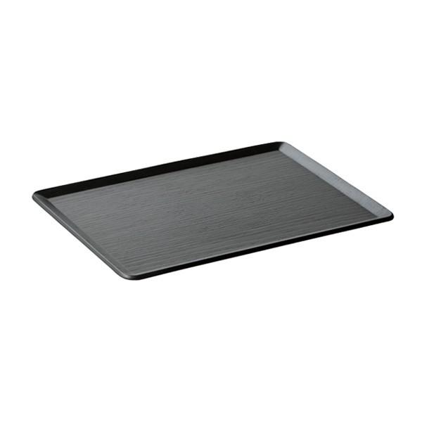 プレイスマット 270×200mm 木製トレイ ウッド トレー 黒 ブラック