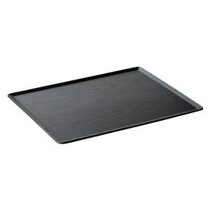 プレイスマット 220×120mm 木製トレー ウッド トレイ 黒 ブラック
