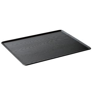 プレイスマット 270×200mm 木製トレイ ウッド トレー 黒 ブラック