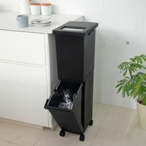 分別ダストボックス スチール製 2段 キャスター付き インダストリアル風 東谷 ゴミ箱 分別 ごみ箱 2段 スチール キャスター付き ロッカー風