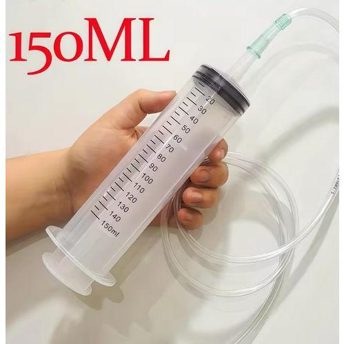 シリンジ 150ml (本体+ビニールチューブ100cm)計量注入器 オイル 工作 園芸  (RA2...