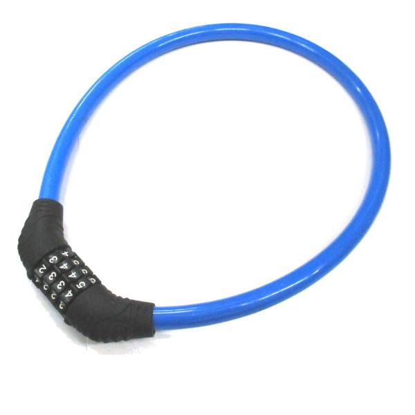 ダイヤルワイヤーロック ブルー ♪自分で番号を決めれる 自転車・バイク◇愛車の盗難防止に 60cm ...