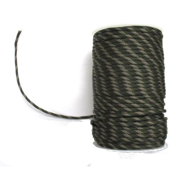 パラコード 9芯 4mm 細引 1ｍ単位販売 カラー:ウッドランドカモ(Z68)
