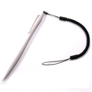 タッチペン 感圧式 ホワイト+コイルコード 1本 3DS カーナビなどに (Z75) 感圧式 タッチペン｜usagi
