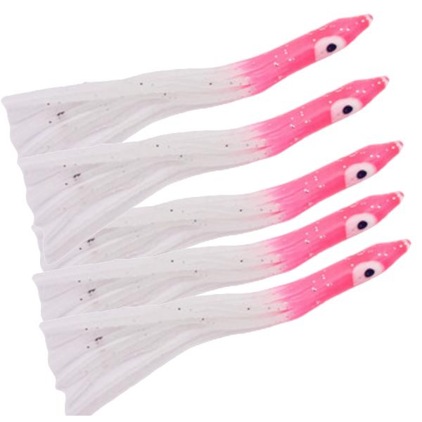 タコベイト スリム ピンクヘッド 75mm 5匹 アシストフックなどに  インチク ジギング T50