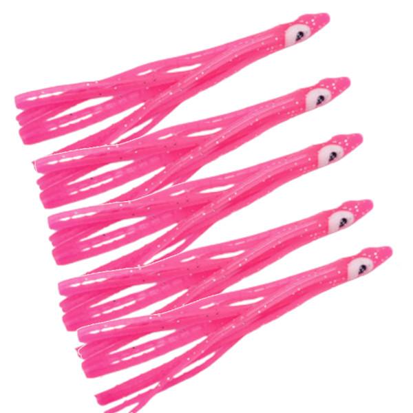 タコベイト スリム ピンクラメ 75mm 5匹 アシストフックなどに  インチク ジギング T50