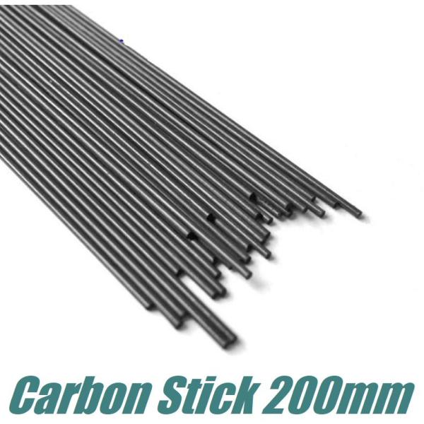 カーボンソリッド 丸棒 200mmx直径1mm  1本  スティック