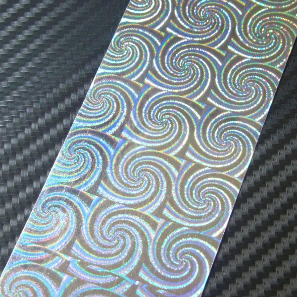 ホログラムシート ミステリーシルバー 5cmx30cm  1枚(粘着性シールタイプ) ホログラム