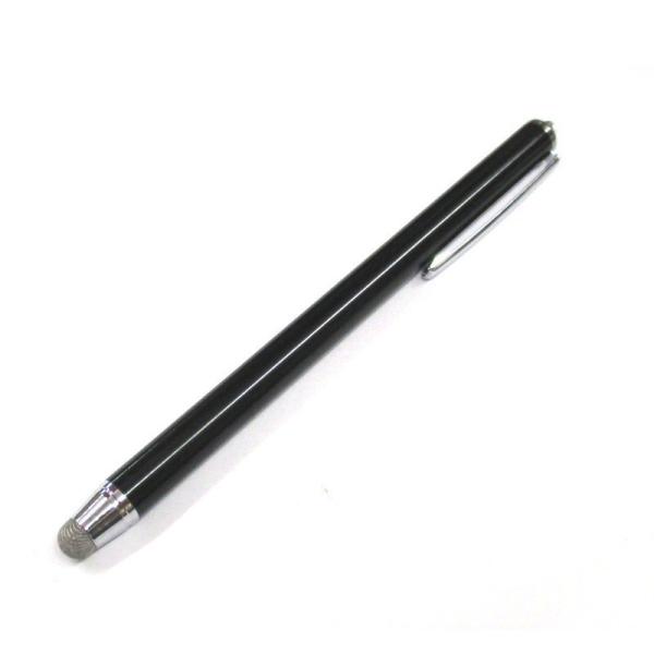 スマホタッチペン ブラック1本 スマートフォン 導電性繊維タイプ ヘッド交換可能タイプ (E3)
