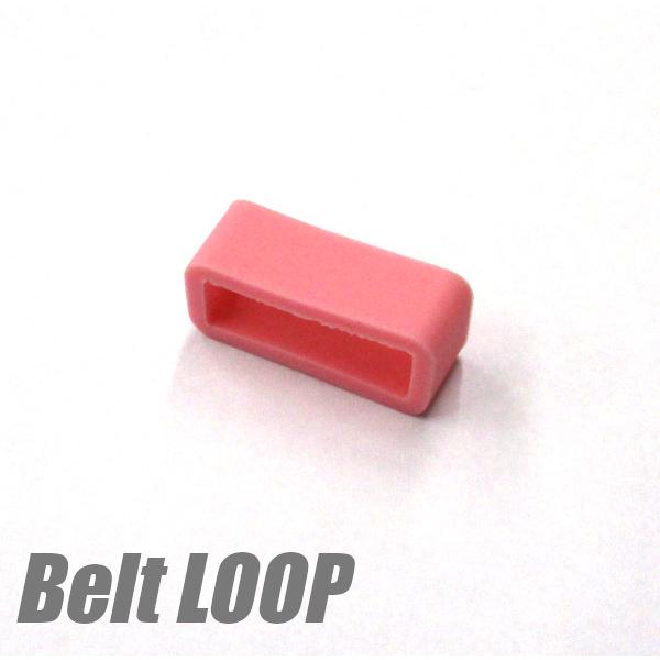 腕時計 バンドループ 内径18mm 交換 修理 代用 ベルトループ シリコン 1個 濃いピンク(MT...