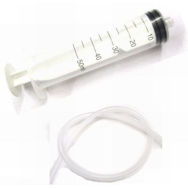 計量用 シリンジ 50ml セット (本体+3x5mm シリコンチューブ50cm) 計量注入器 プラ...