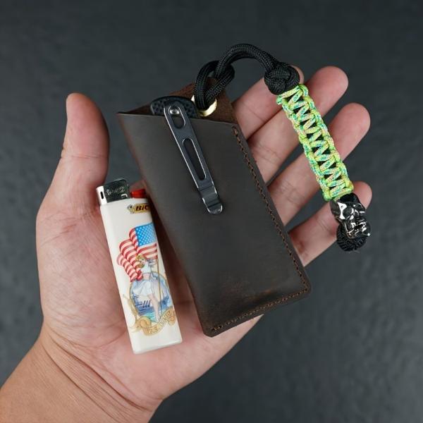 ベルト用ナイフシースナイフホルスター、ポケットナイフシース、EDCレザーシース、折りたたみナイフキャ...