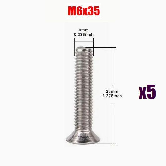 トルクスネジ M6x35mm 5本 ステンレス 皿ネジ いじり止め付 (UG12)