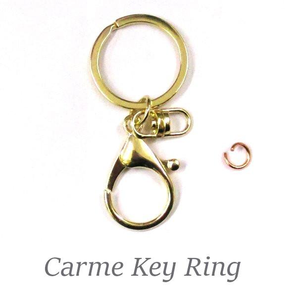 チャーム キーリング 8環タイプ ゴールド 丸カン付 バッグチャーム 手作り Z40