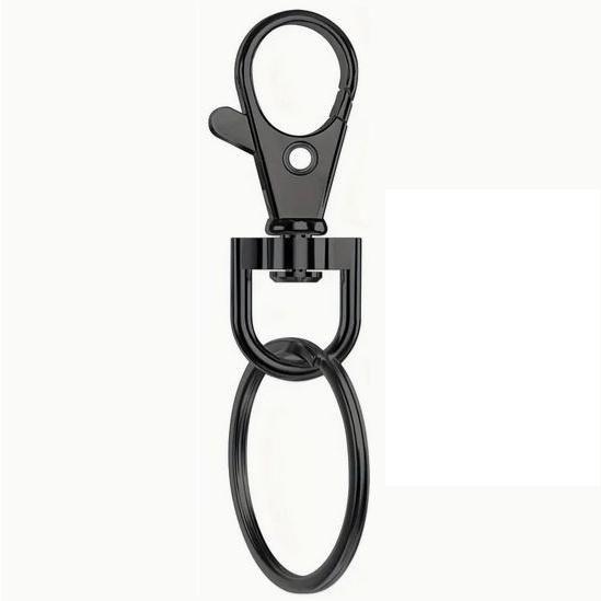 レバーナスカン+キーリング 10個セット ブラック (T52)