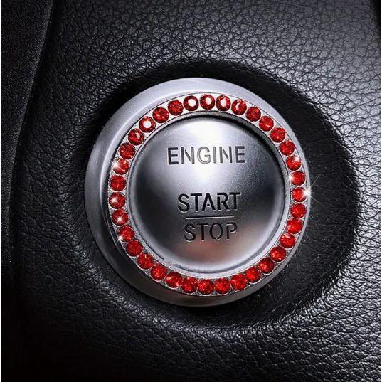 スタートボタン ラインストーン装飾リング イグニッションリング装飾 (UE2)